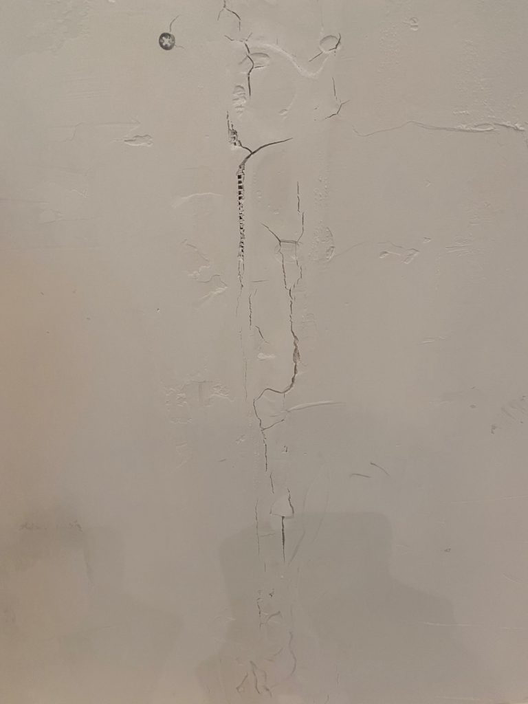 My wall was not straight and the seam cracked
